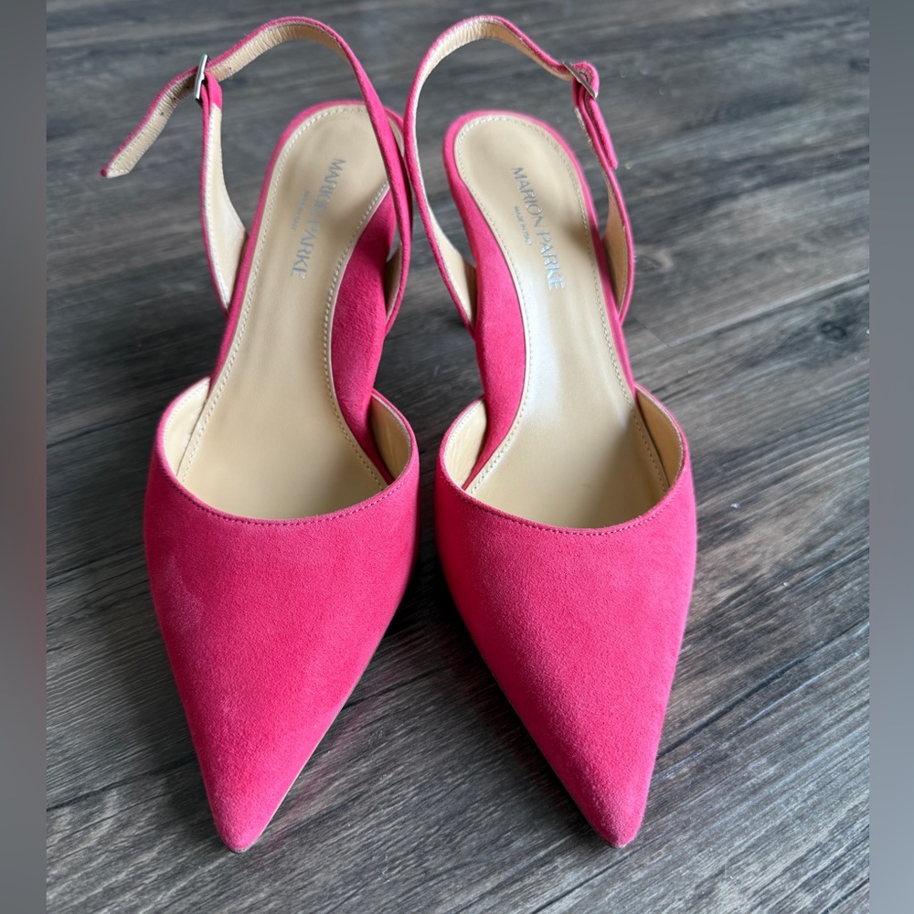 Marion Parke Fuchsia Suede Pointed Heels